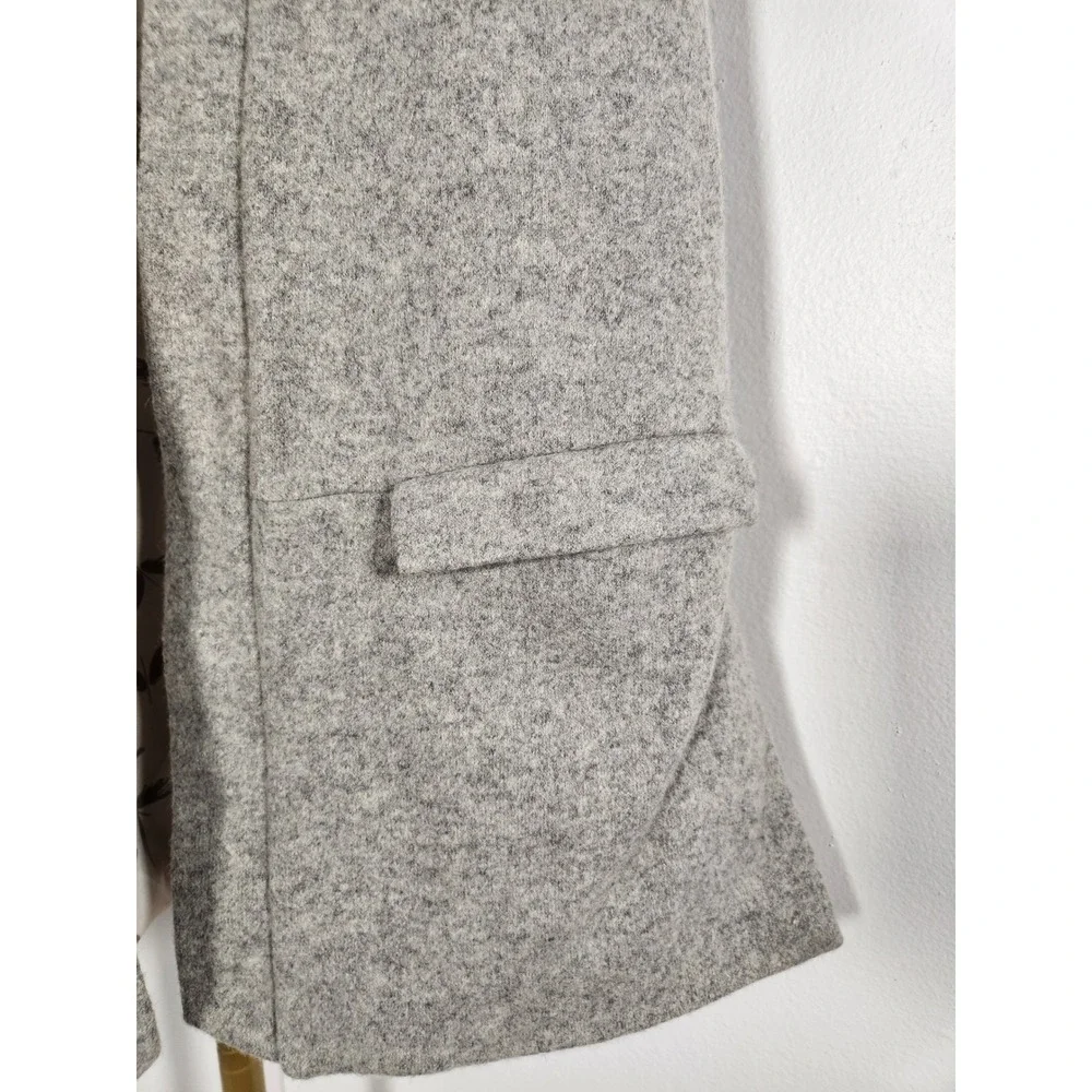 Elevenses Anthropologie Gray Wool Open Front Vest‎ Cardigan Size Small